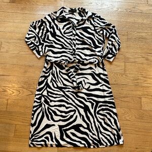 Larry Levine dress Zebra Stripes